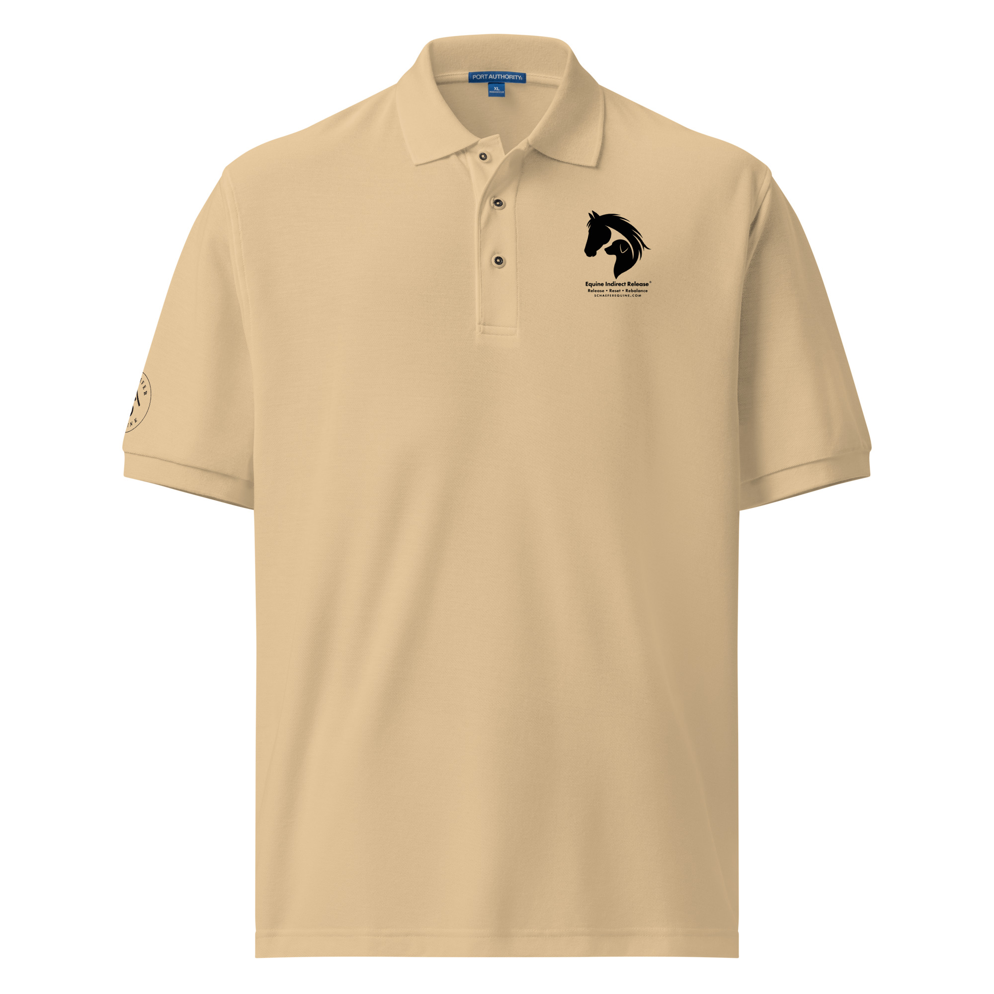 Men's Premium Polo | Schaefer Equine and Equine Indirect Release® - Image 2