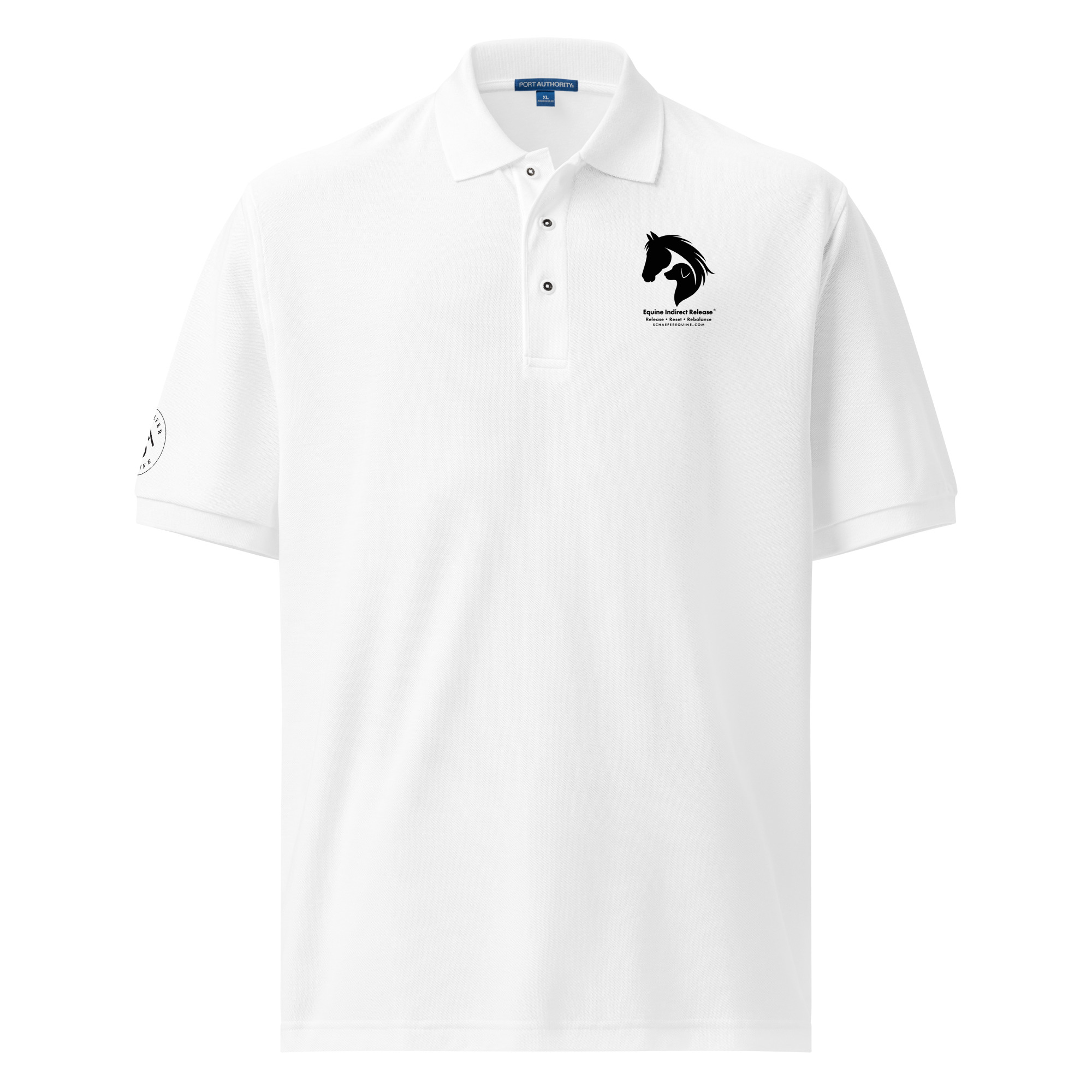 Men's Premium Polo | Schaefer Equine and Equine Indirect Release® - Image 3