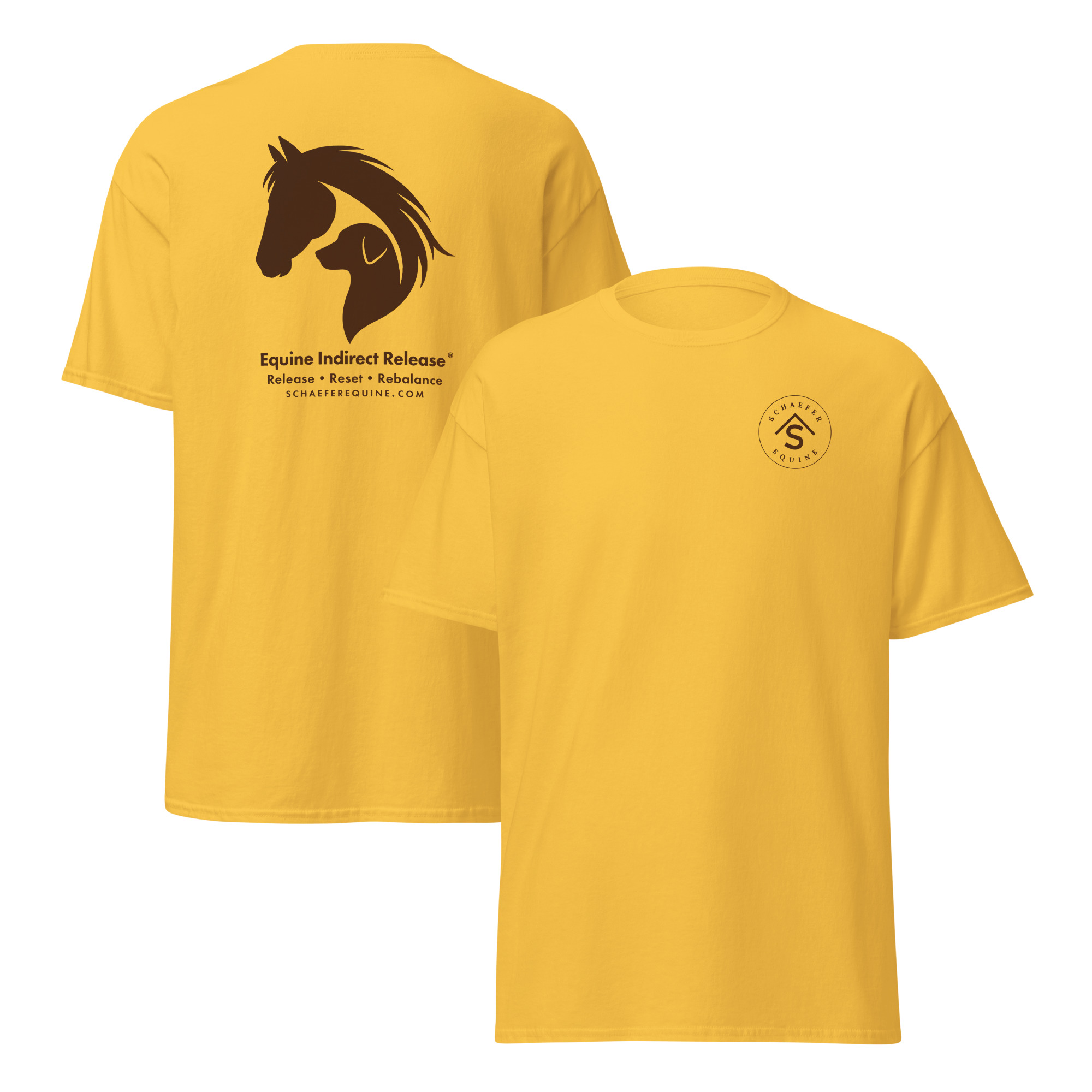 Classic Tee | Brown Logos | Schaefer Equine and Equine Indirect Release® - Image 4