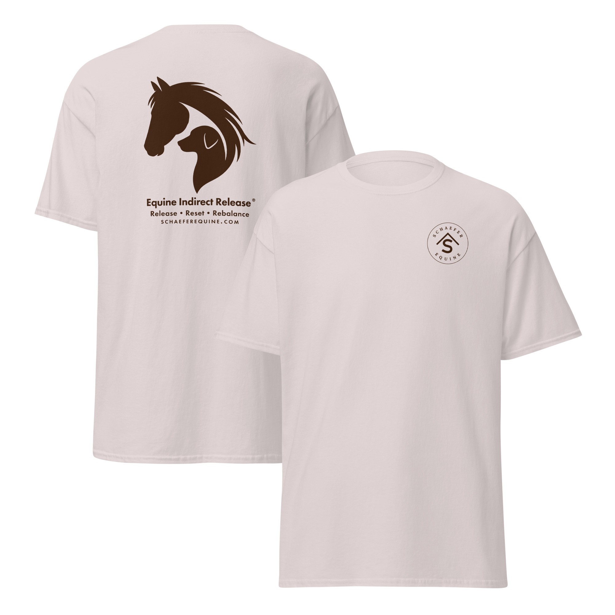 Classic Tee | Brown Logos | Schaefer Equine and Equine Indirect Release® - Image 6