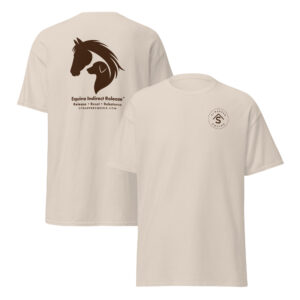Classic Tee | Brown Logos | Schaefer Equine and Equine Indirect Release®