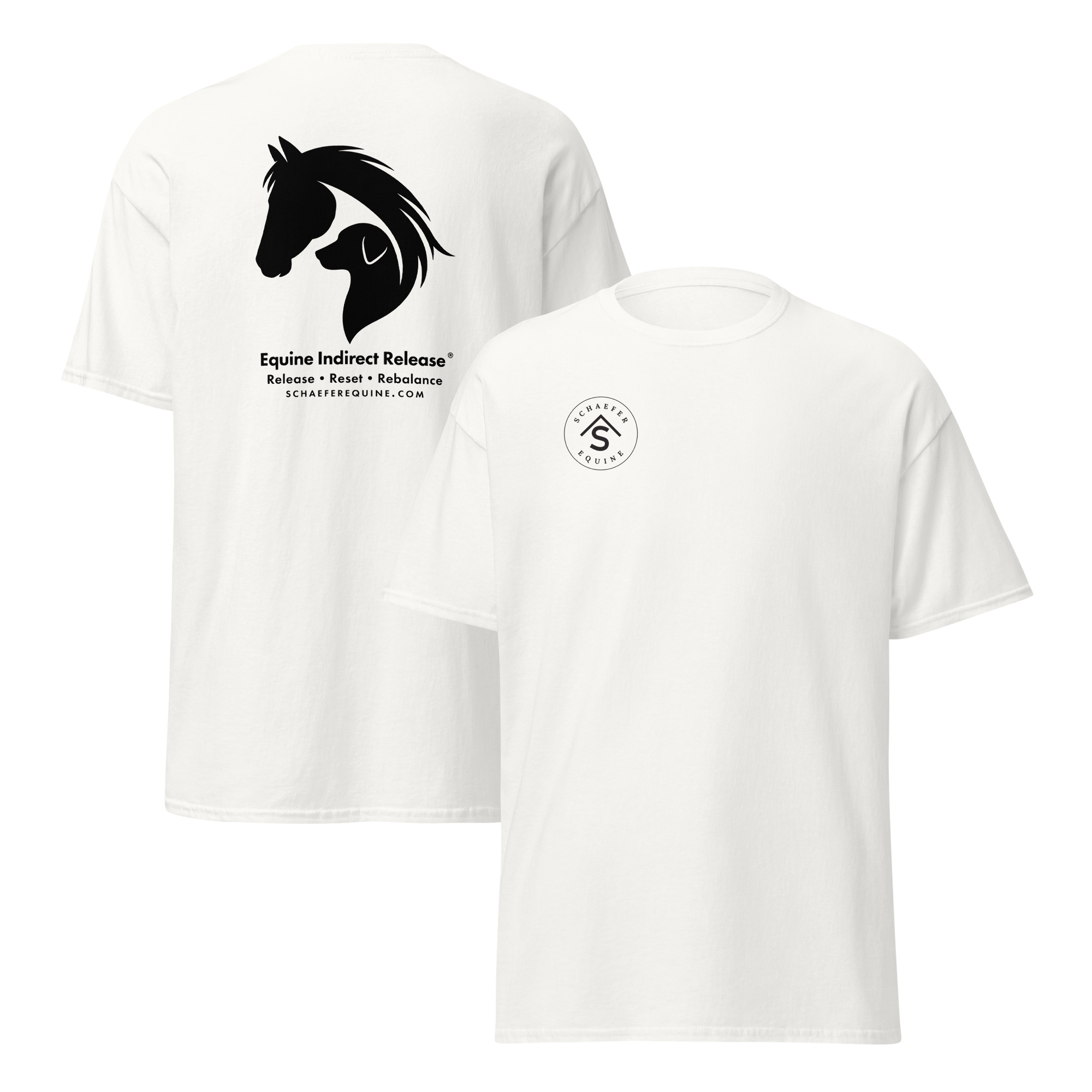 Classic Tee | Black Logo | Schaefer Equine and Equine Indirect Release®