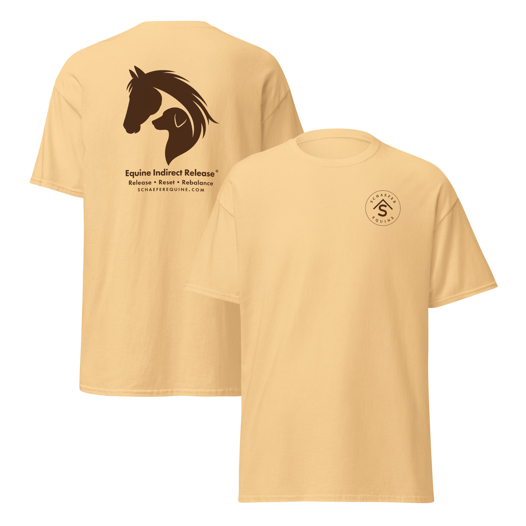 Classic Tee | Brown Logos | Schaefer Equine and Equine Indirect Release® - Image 5