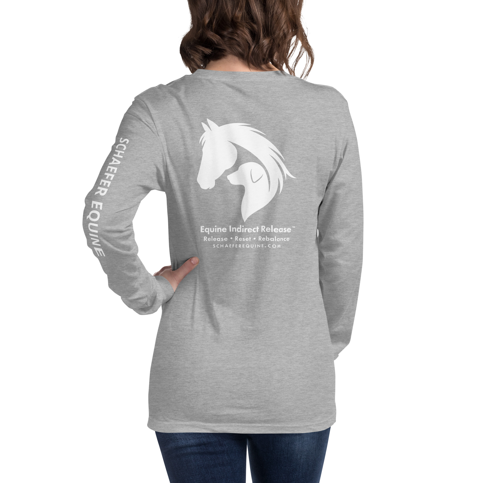 Unisex Long Sleeve Tee | Schaefer Equine and Equine Indirect Release® - Image 79