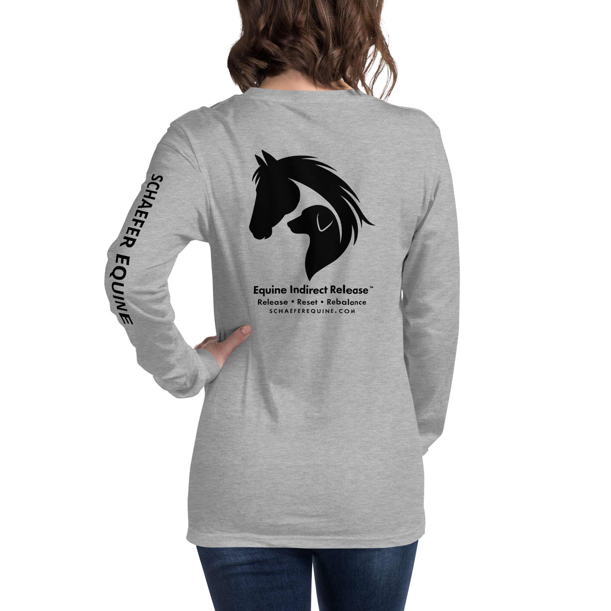 Unisex Long Sleeve Tee | Schaefer Equine and Equine Indirect Release® - Image 155