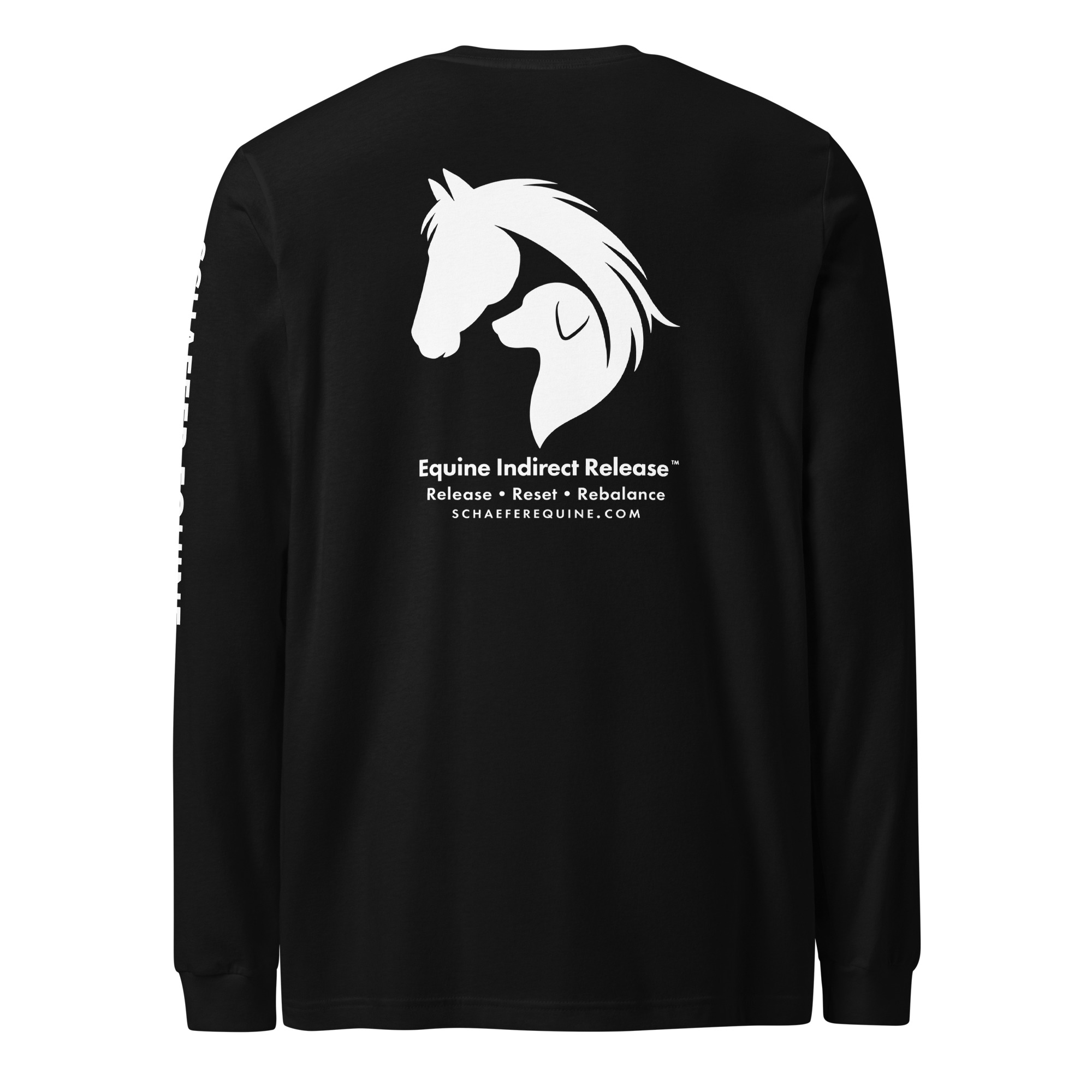 Unisex Long Sleeve Tee | Schaefer Equine and Equine Indirect Release® - Image 2