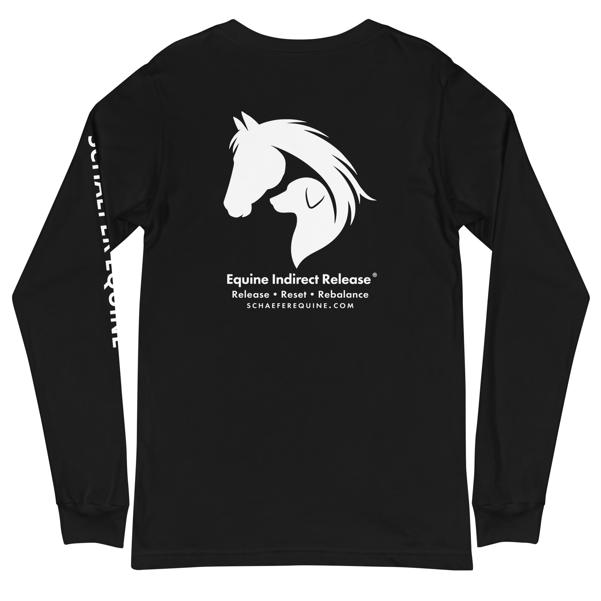 Unisex Long Sleeve Tee | Schaefer Equine and Equine Indirect Release® - Image 166