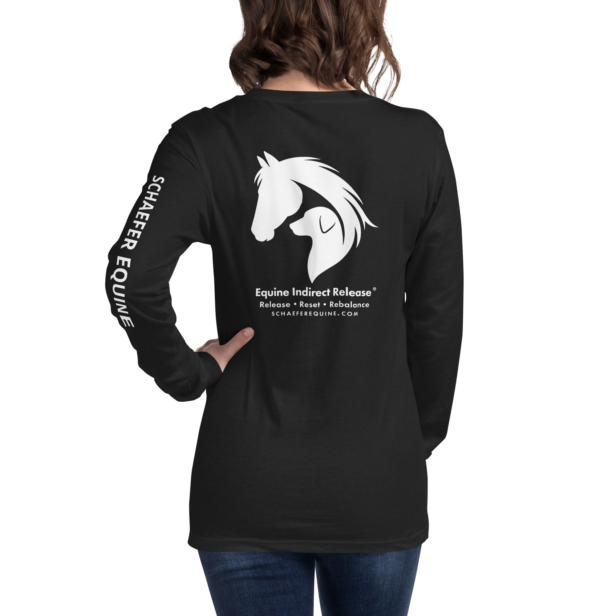 Unisex Long Sleeve Tee | Schaefer Equine and Equine Indirect Release® - Image 163