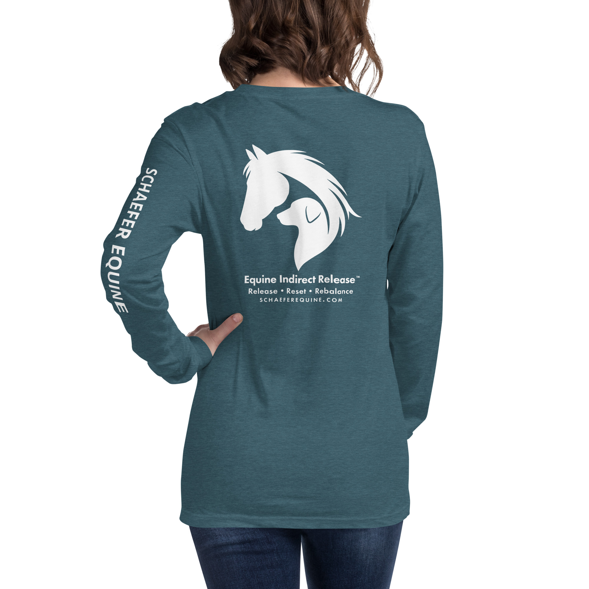 Unisex Long Sleeve Tee | Schaefer Equine and Equine Indirect Release® - Image 74