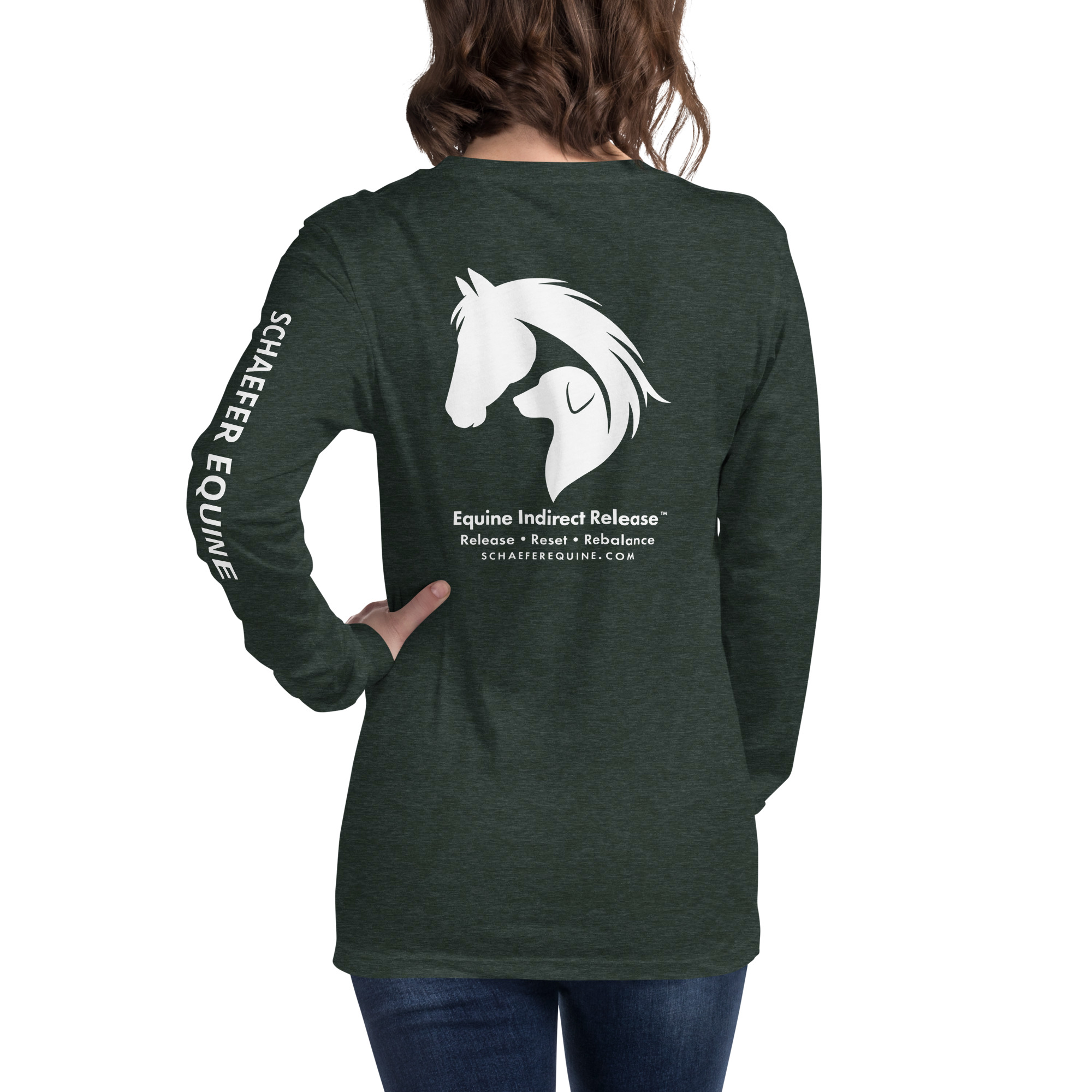 Unisex Long Sleeve Tee | Schaefer Equine and Equine Indirect Release® - Image 70