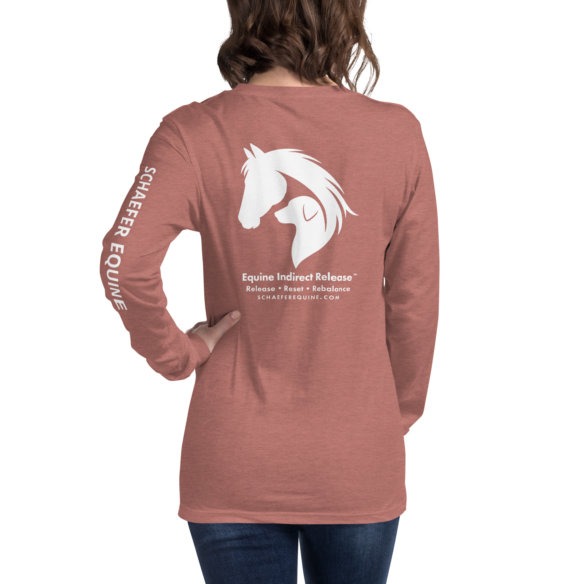 Unisex Long Sleeve Tee | Schaefer Equine and Equine Indirect Release® - Image 76