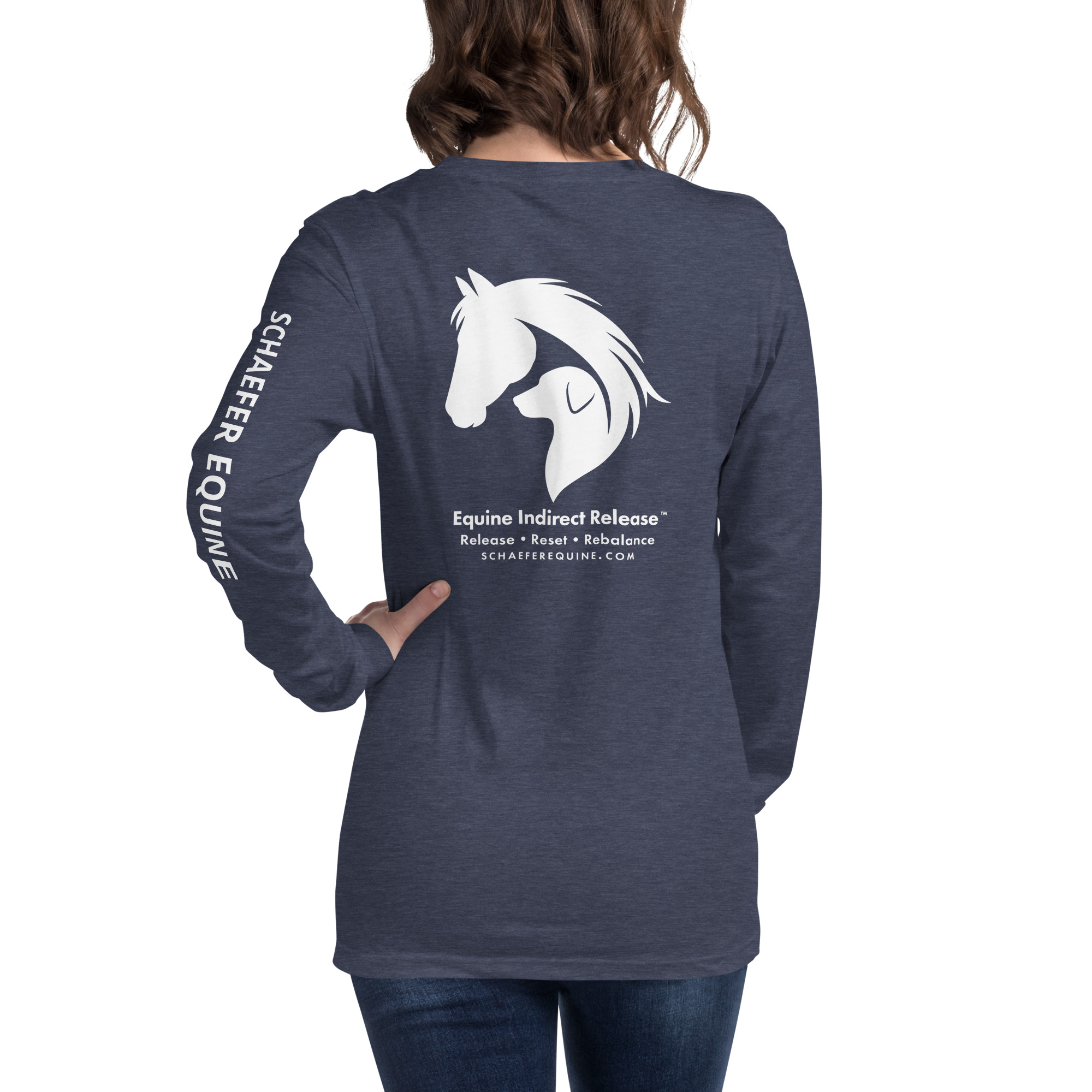 Unisex Long Sleeve Tee | Schaefer Equine and Equine Indirect Release® - Image 73
