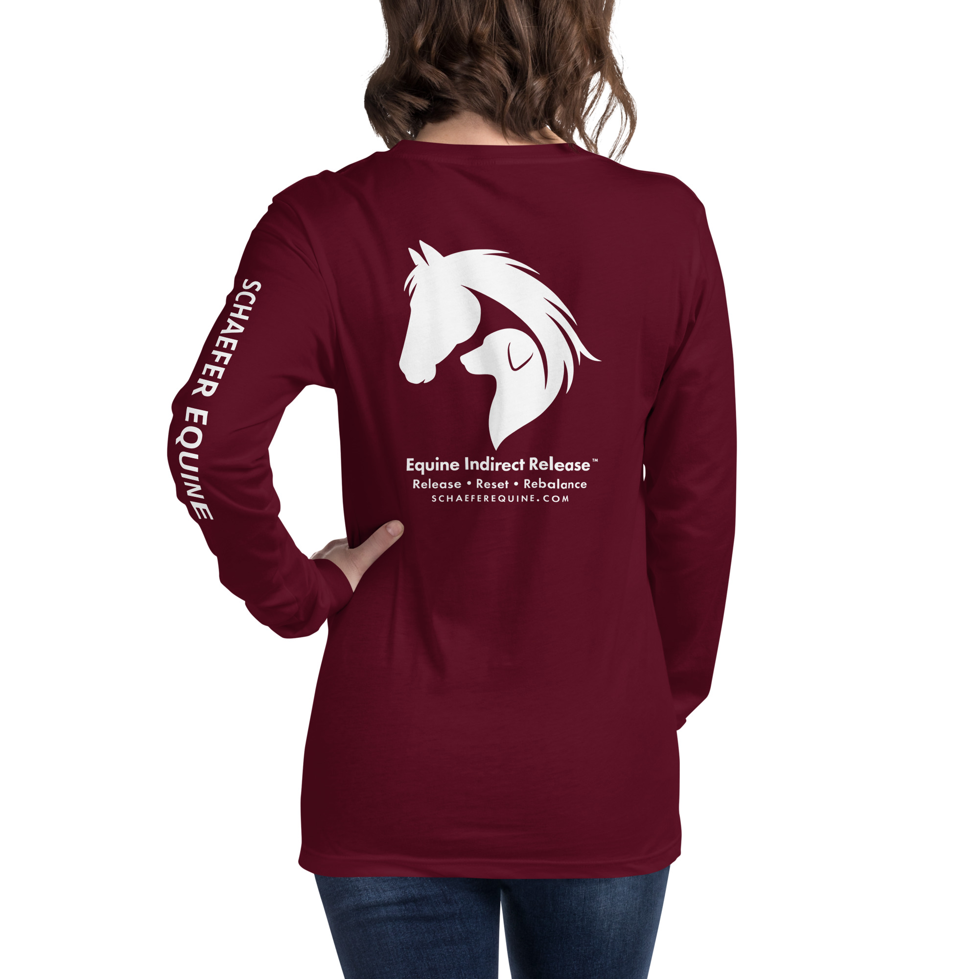 Unisex Long Sleeve Tee | Schaefer Equine and Equine Indirect Release® - Image 68