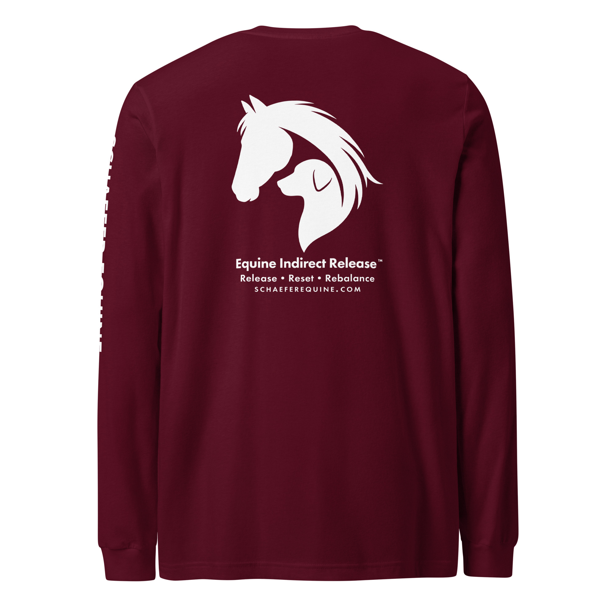 Unisex Long Sleeve Tee | Schaefer Equine and Equine Indirect Release® - Image 4