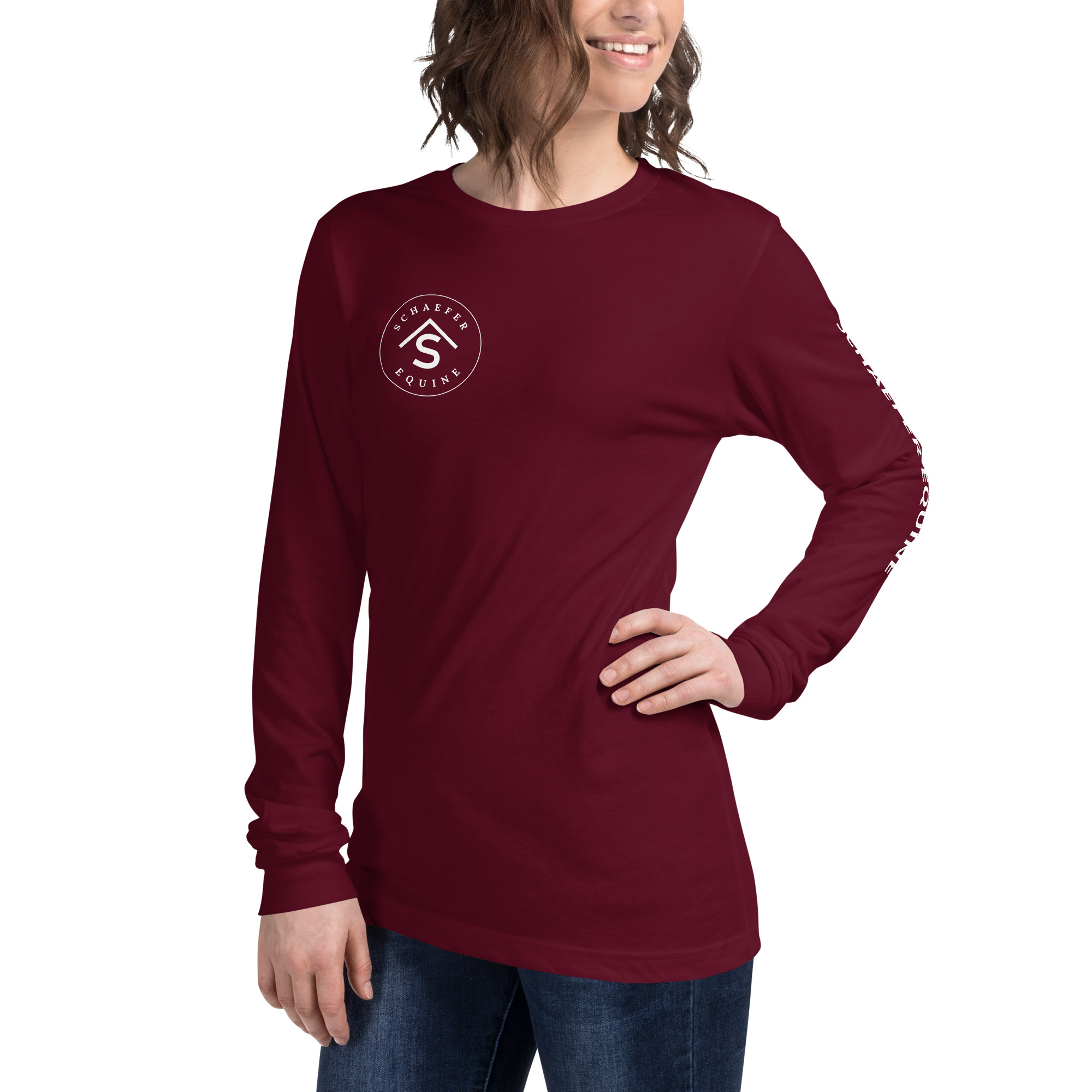 Unisex Long Sleeve Tee | Schaefer Equine and Equine Indirect Release® - Image 84