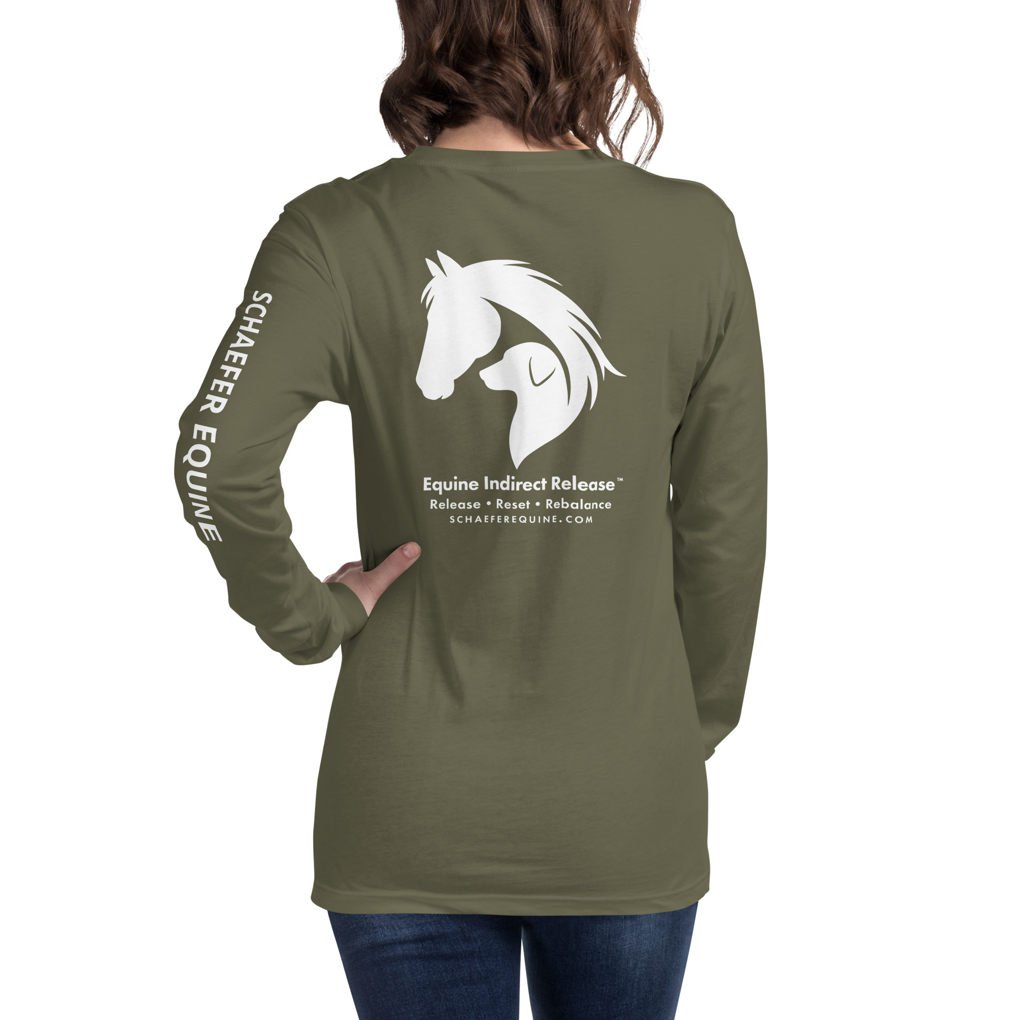 Unisex Long Sleeve Tee | Schaefer Equine and Equine Indirect Release® - Image 75