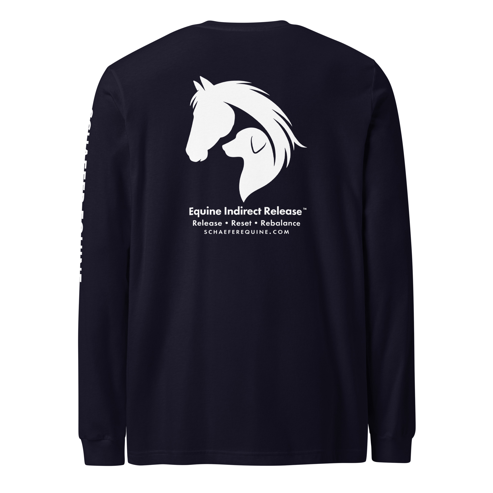 Unisex Long Sleeve Tee | Schaefer Equine and Equine Indirect Release® - Image 3