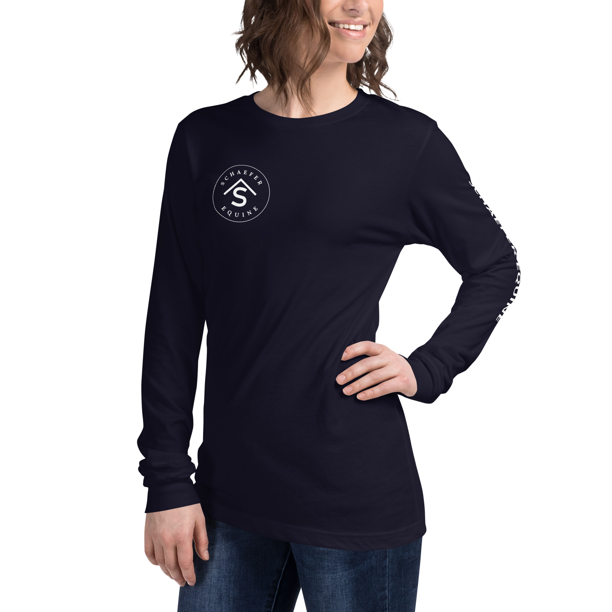 Unisex Long Sleeve Tee | Schaefer Equine and Equine Indirect Release® - Image 83