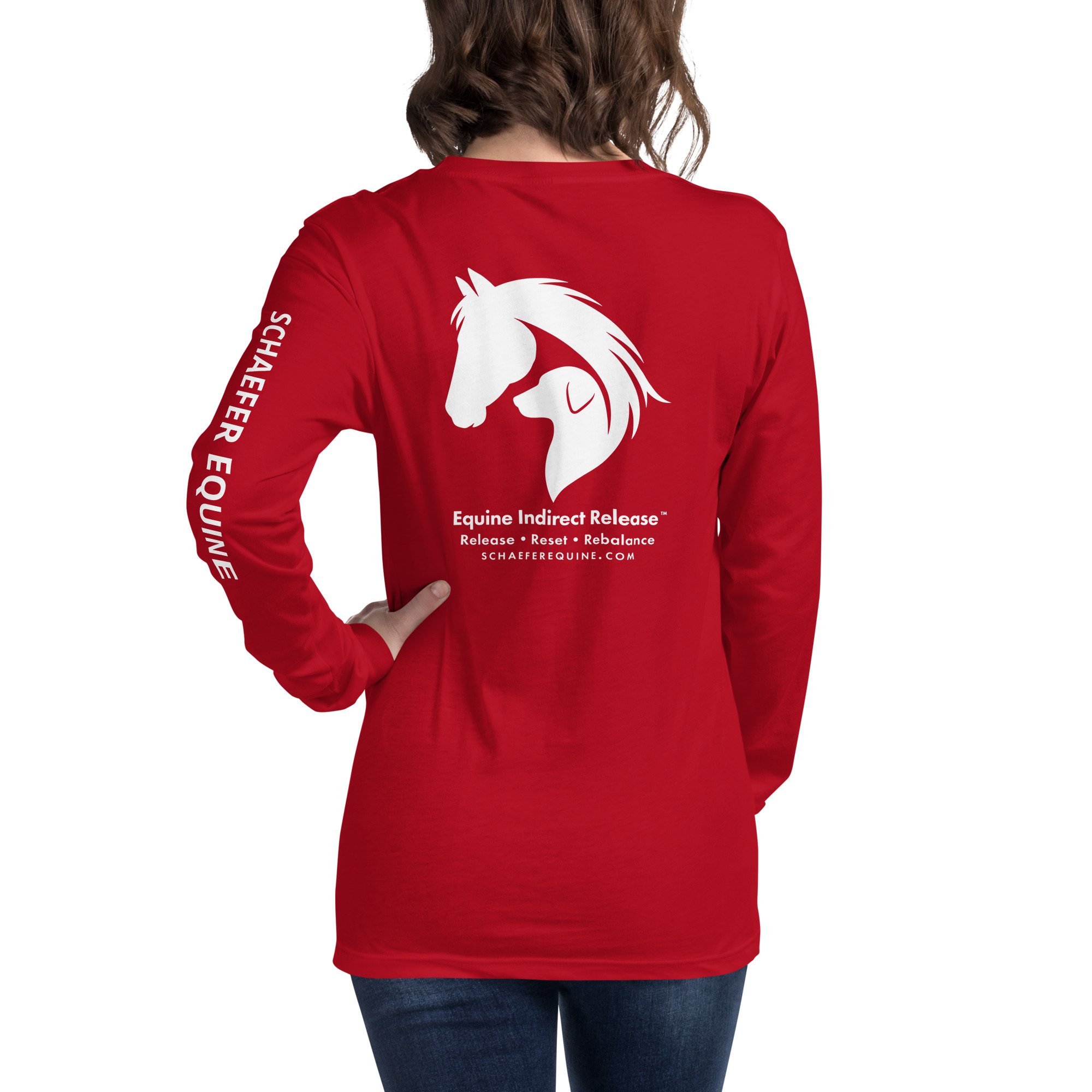 Unisex Long Sleeve Tee | Schaefer Equine and Equine Indirect Release® - Image 69