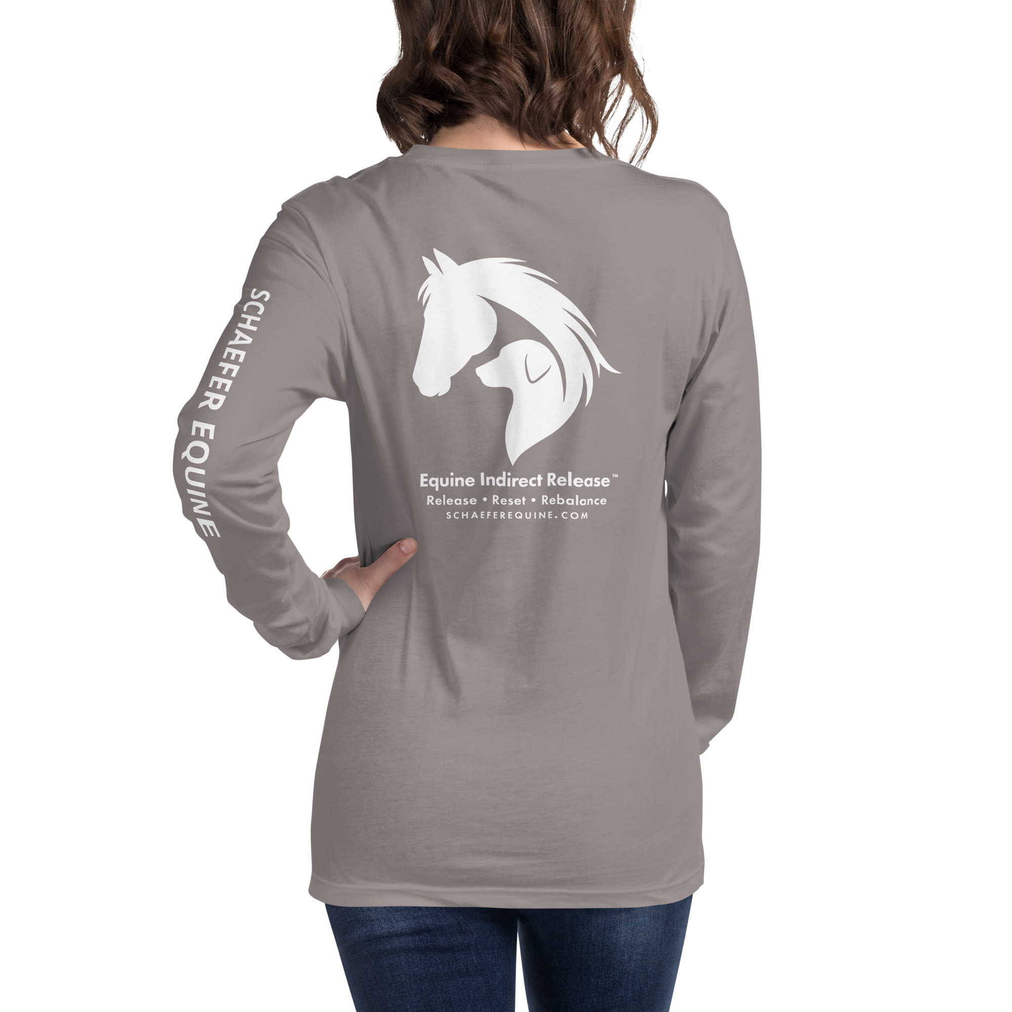Unisex Long Sleeve Tee | Schaefer Equine and Equine Indirect Release® - Image 77