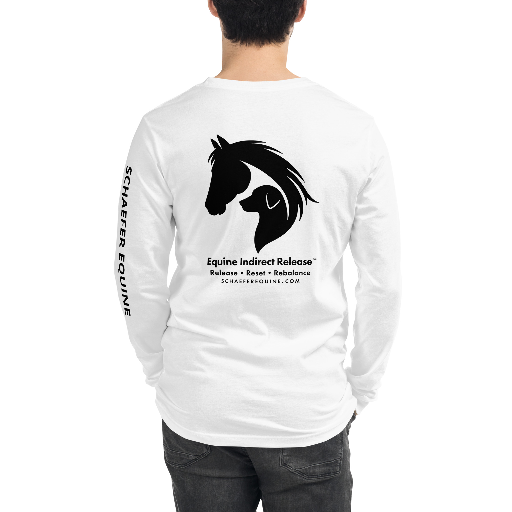 Unisex Long Sleeve Tee | Schaefer Equine and Equine Indirect Release® - Image 145