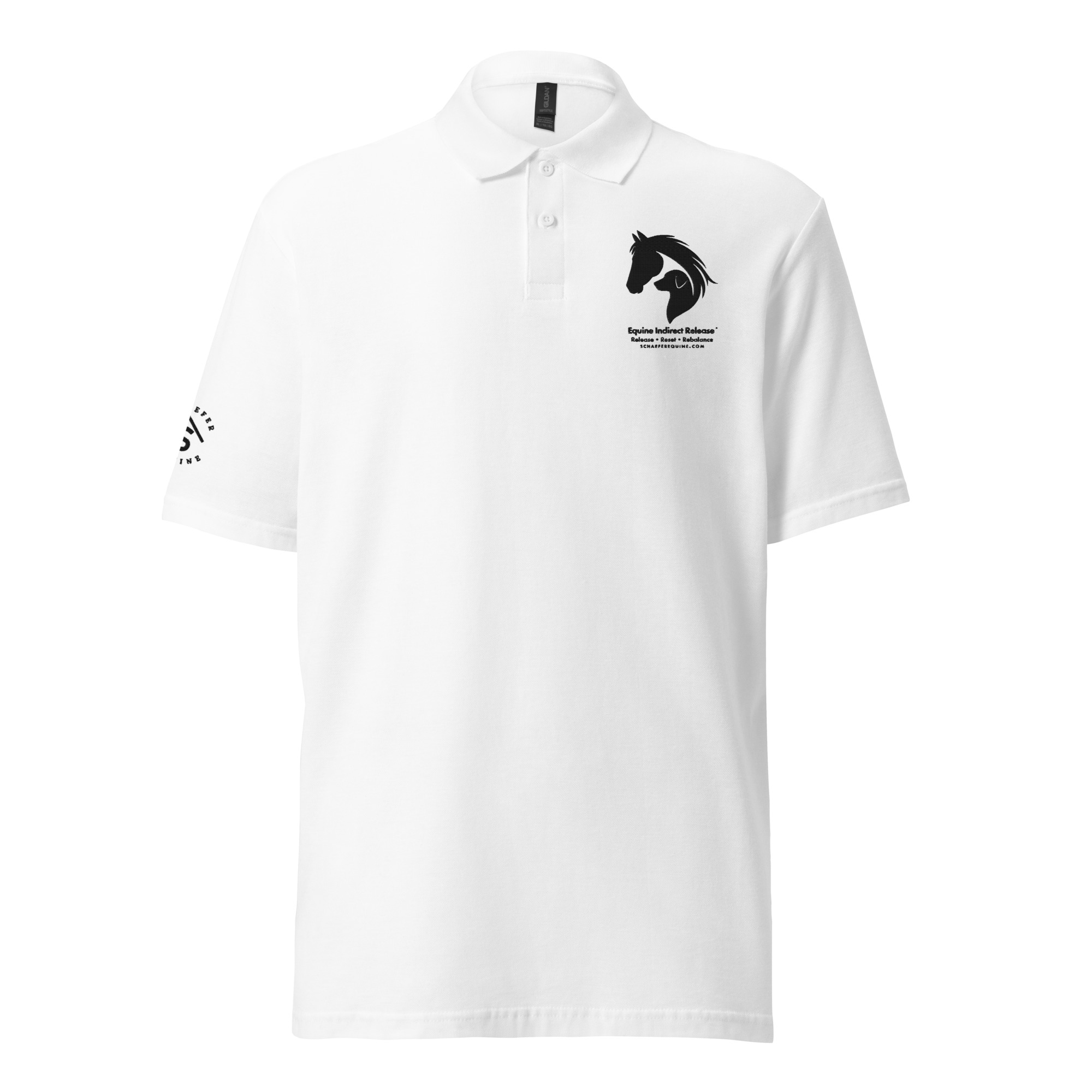 Women's polo shirt | Equine Indirect Release® & Schaefer Equine - Image 2