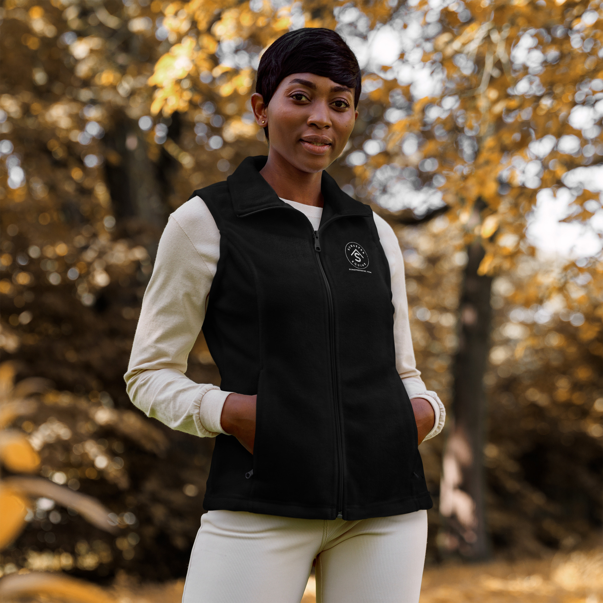 Women's Columbia Fleece Vest | Schaefer Equine Logo - Image 2