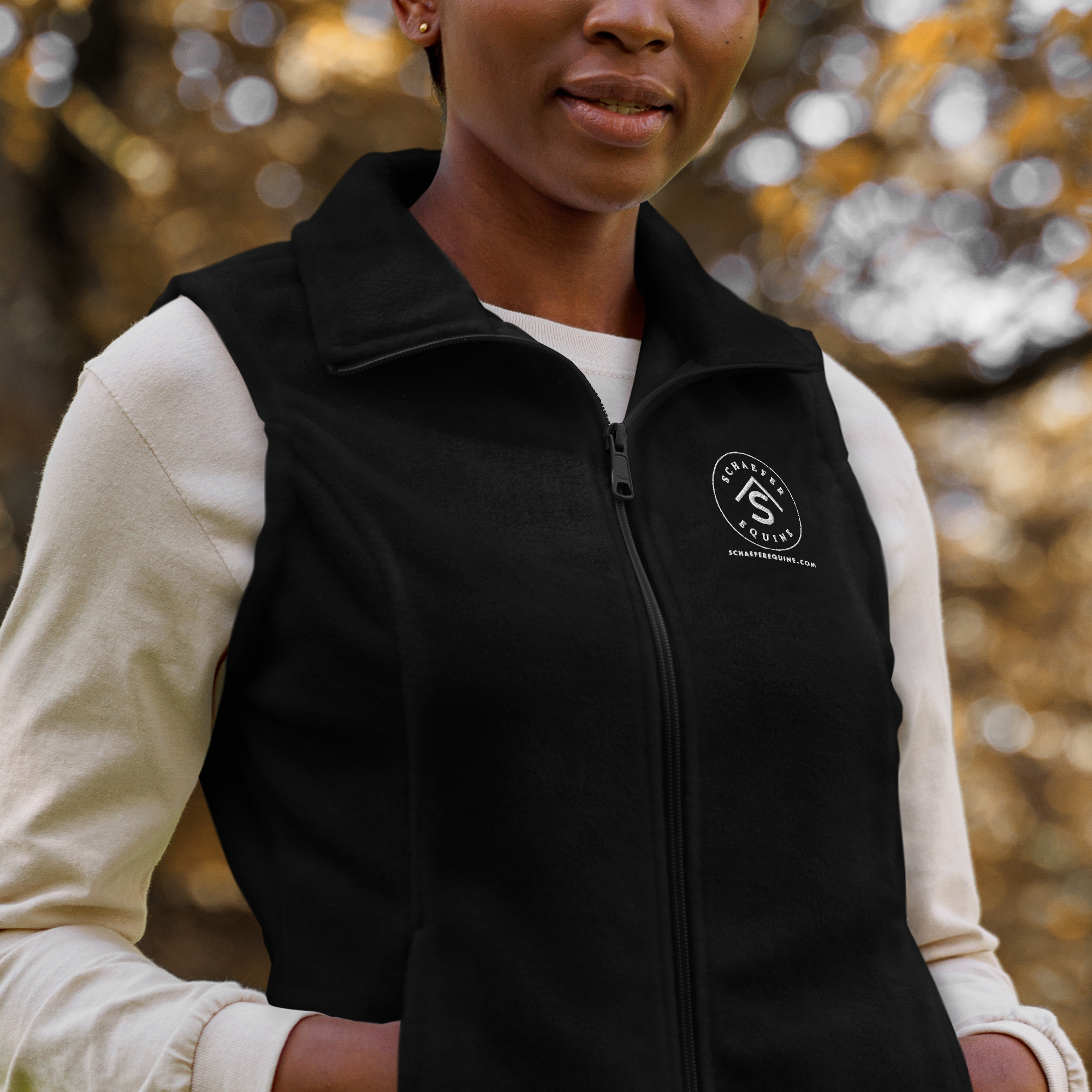 Women's Columbia Fleece Vest | Schaefer Equine Logo - Image 3